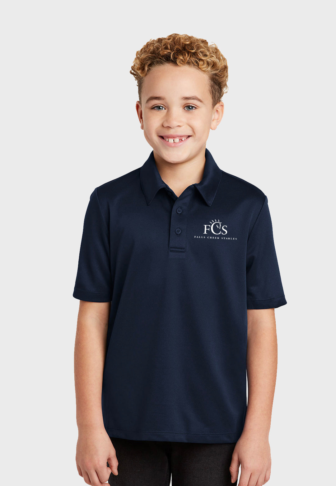 Falls Creek Stables Youth Port Authority® Silk Touch™ Polo - Navy