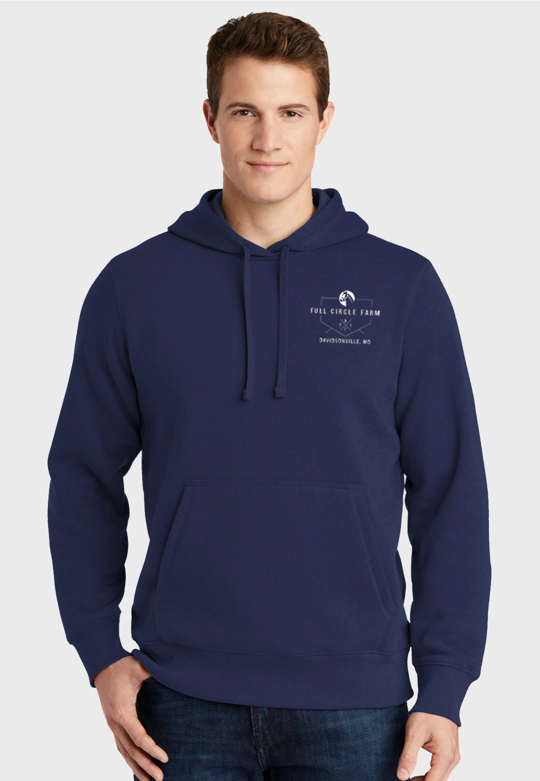 Full Circle Farm Sport-Tek®  Mens Hooded Sweatshirt - Navy
