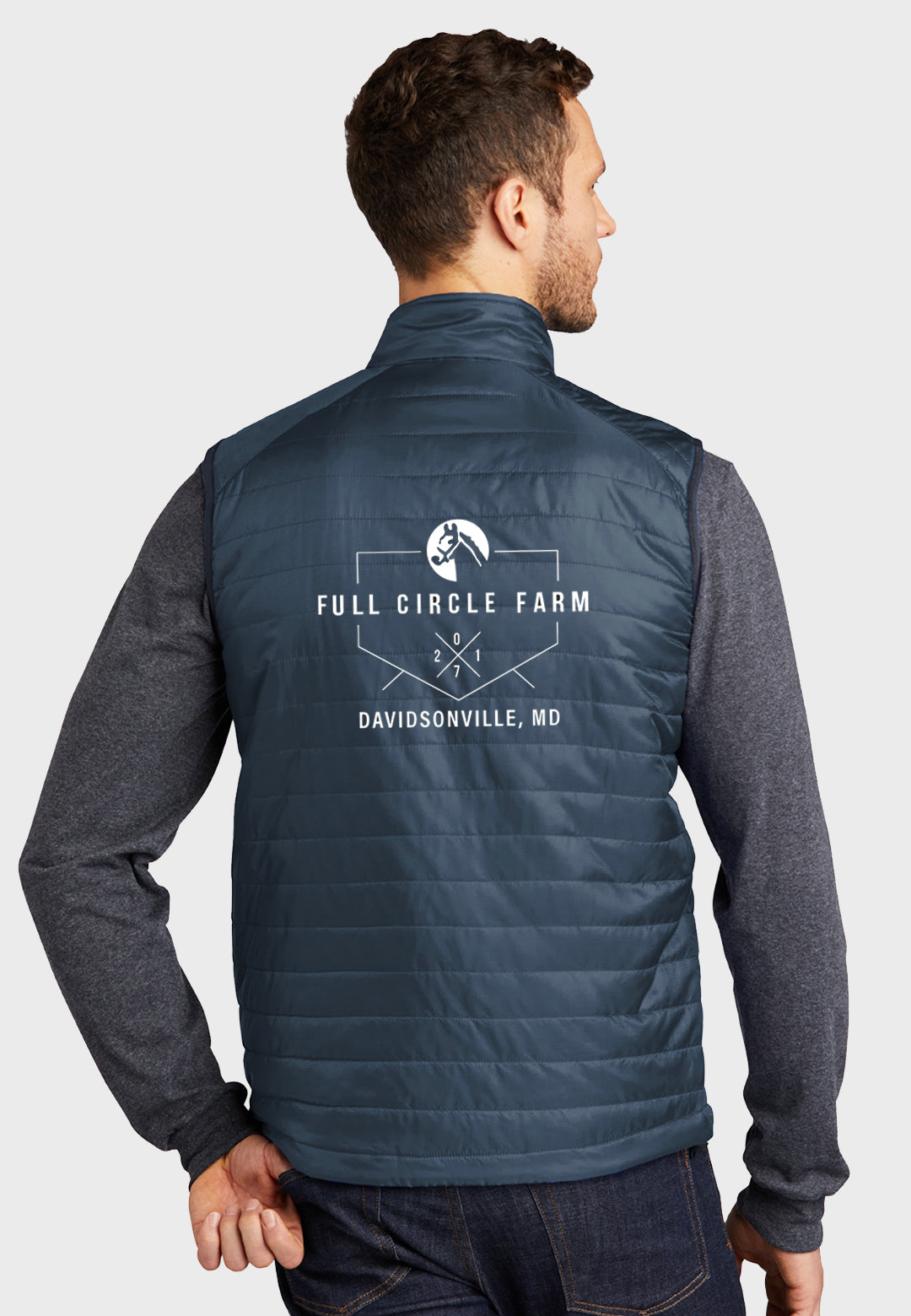 Full Circle Farm Port Authority® Mens Navy Puffy Vest