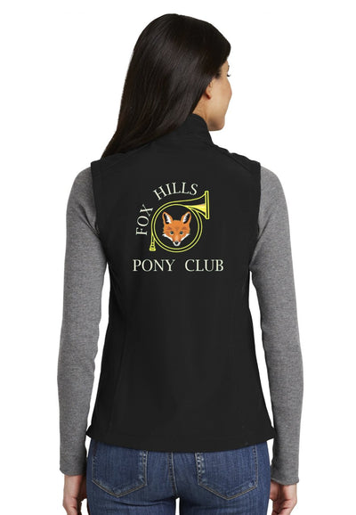 Fox Hills Pony Club Port Authority® Womens Core Soft Shell Vest - Black or Grey