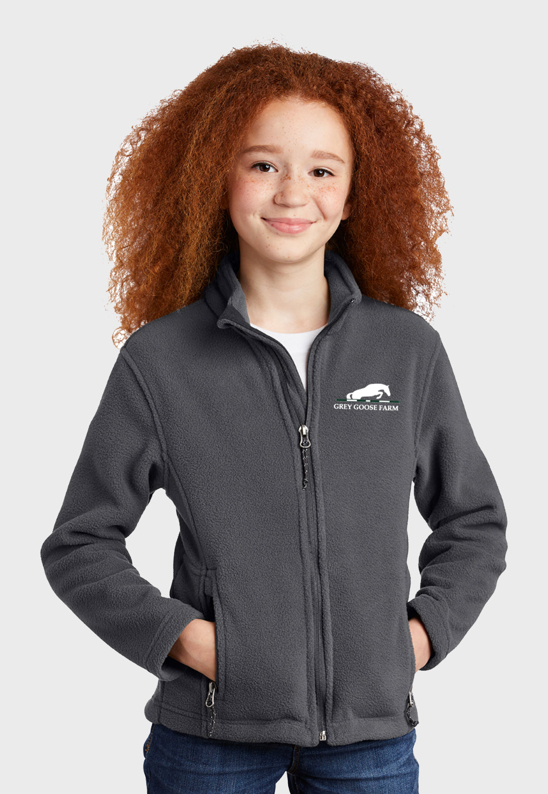 Grey Goose Farm Port Authority® Youth Fleece Jacket - Grey