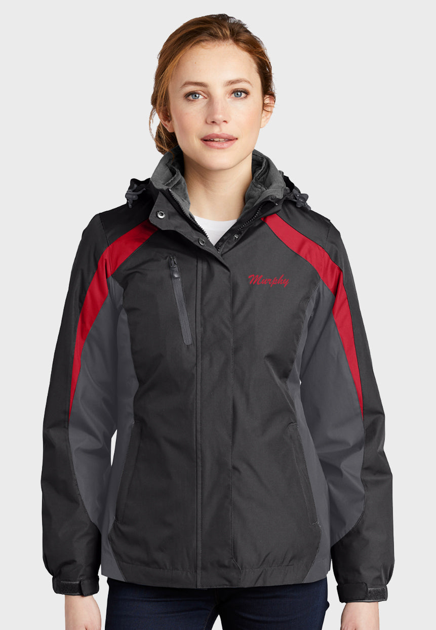 Great Scot Port Authority® Ladies Colorblock 3-in-1 Jacket - Black