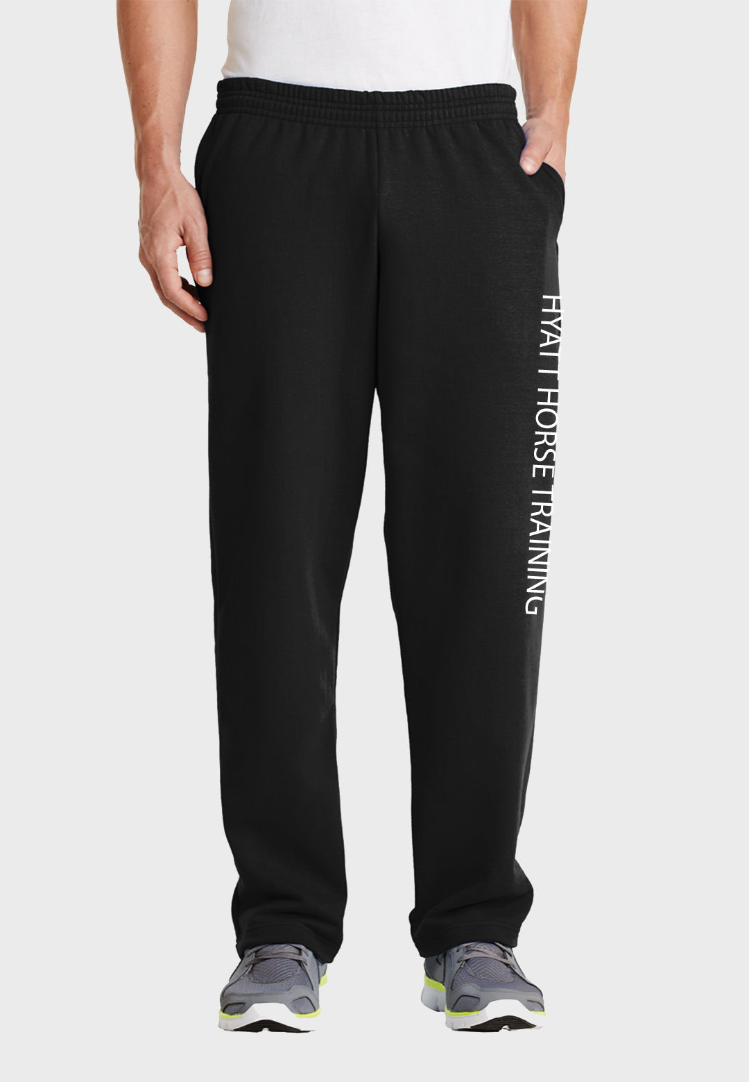 Hyatt Horse Training Port & Company® Core Fleece Sweatpant with Pockets (Unisex) - Black