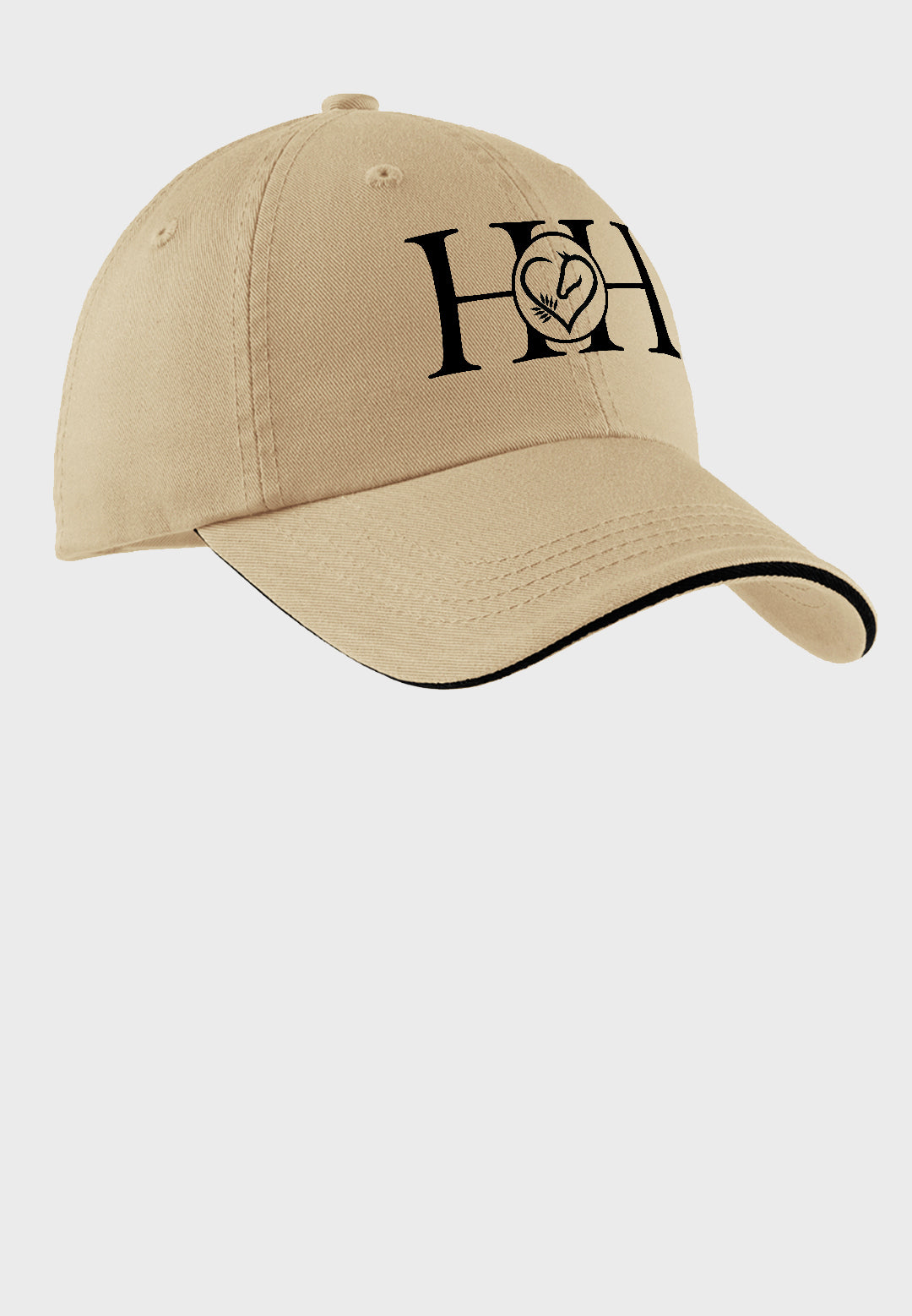 Hart and Horse Port Authority® Sandwich Bill Cap with Striped Closure - Stone/Black