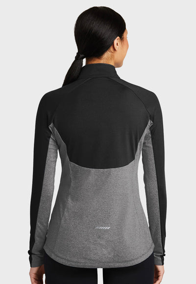 VanderZicht Stables Sport-Tek® Ladies Sport-Wick® Stretch Contrast Black 1/2-Zip Pullover
