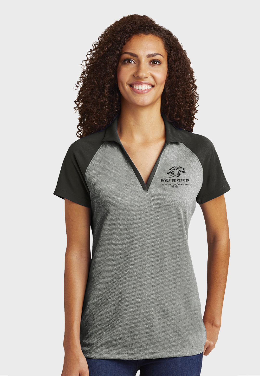 Honalee Stables Sport-Tek® Ladies PosiCharge® RacerMesh® Raglan Polo