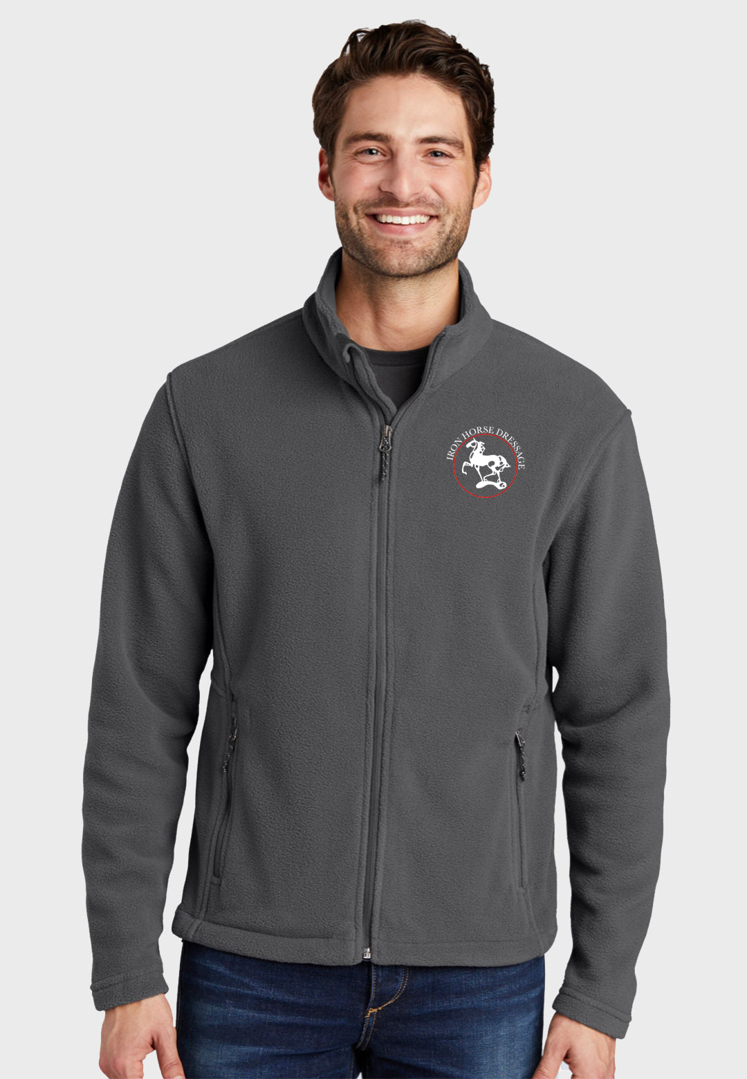 Iron Horse Dressage Port Authority® Men's Fleece Jacket - Iron Grey