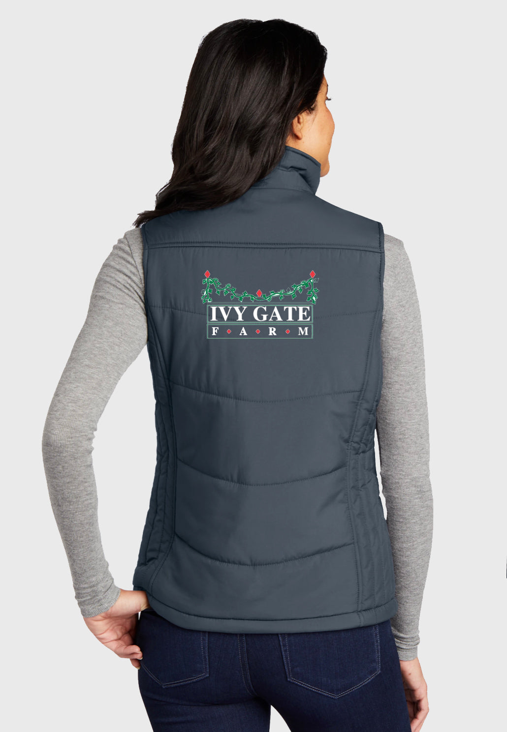 Ivy Gate Farm Port Authority® Puffy Vest - Dark Slate Ladies + Mens Styles