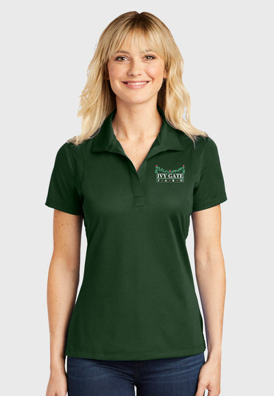 Ivy Gate Farm Sport-Tek® Ladies Sport-Wick® Polo - Grey or Kelly Green