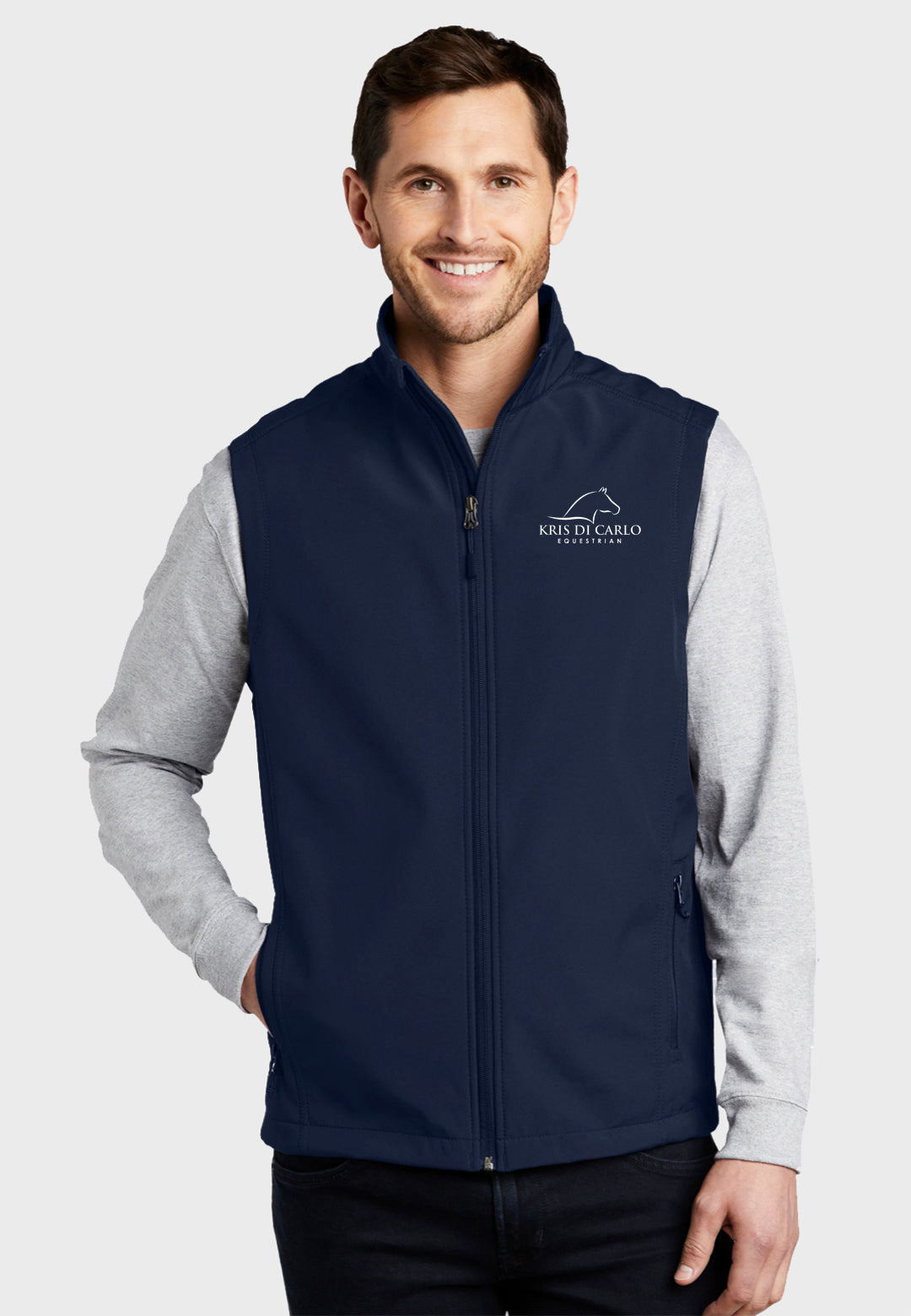 Kris Di Carlo Equestrian Port Authority® Ladies + Mens Core Soft Shell Vest - Navy or Grey