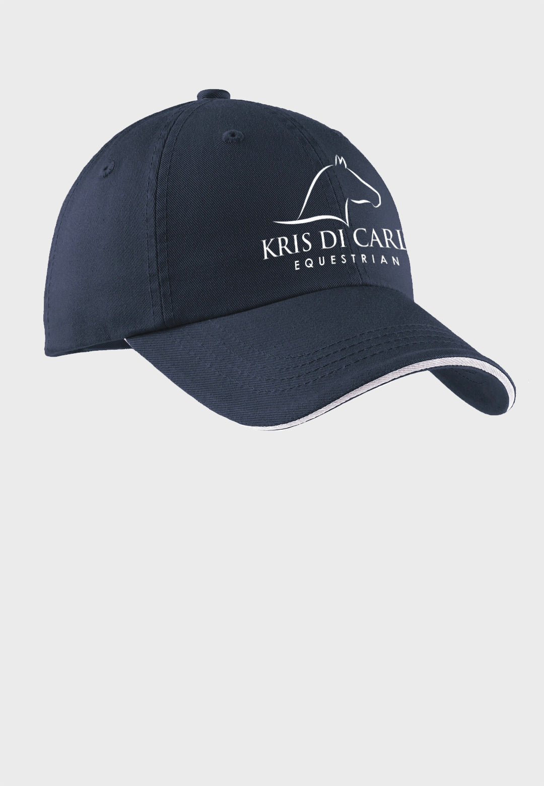 Kris Di Carlo Equestrian Port Authority® Sandwich Bill Cap with Striped Closure