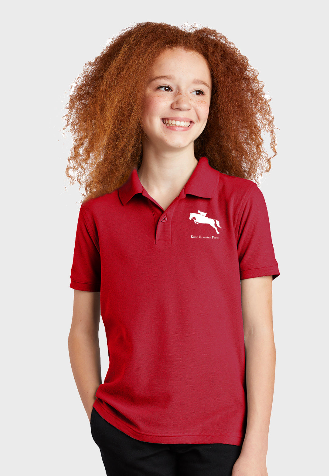 Kane Kountry Farm Port Authority® Youth Classic Pique Polo - Red
