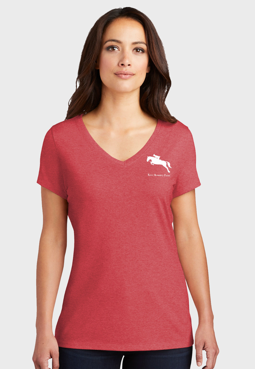 Kane Kountry Farm District ® Women’s Perfect Tri ® V-Neck Tee - Frost Red