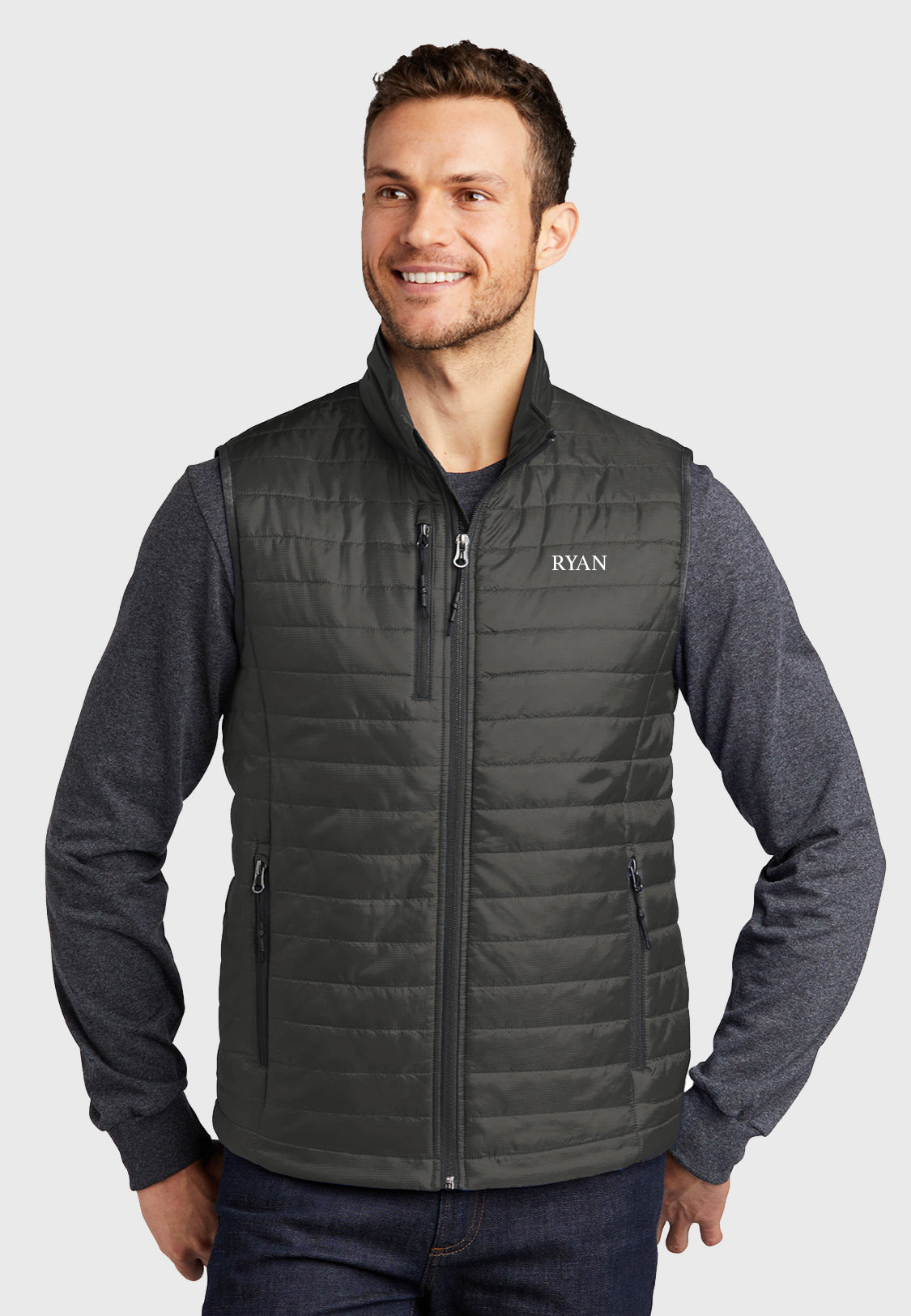 KK Show Jumping Port Authority® Mens Packable Puffy Vest - Grey or Black