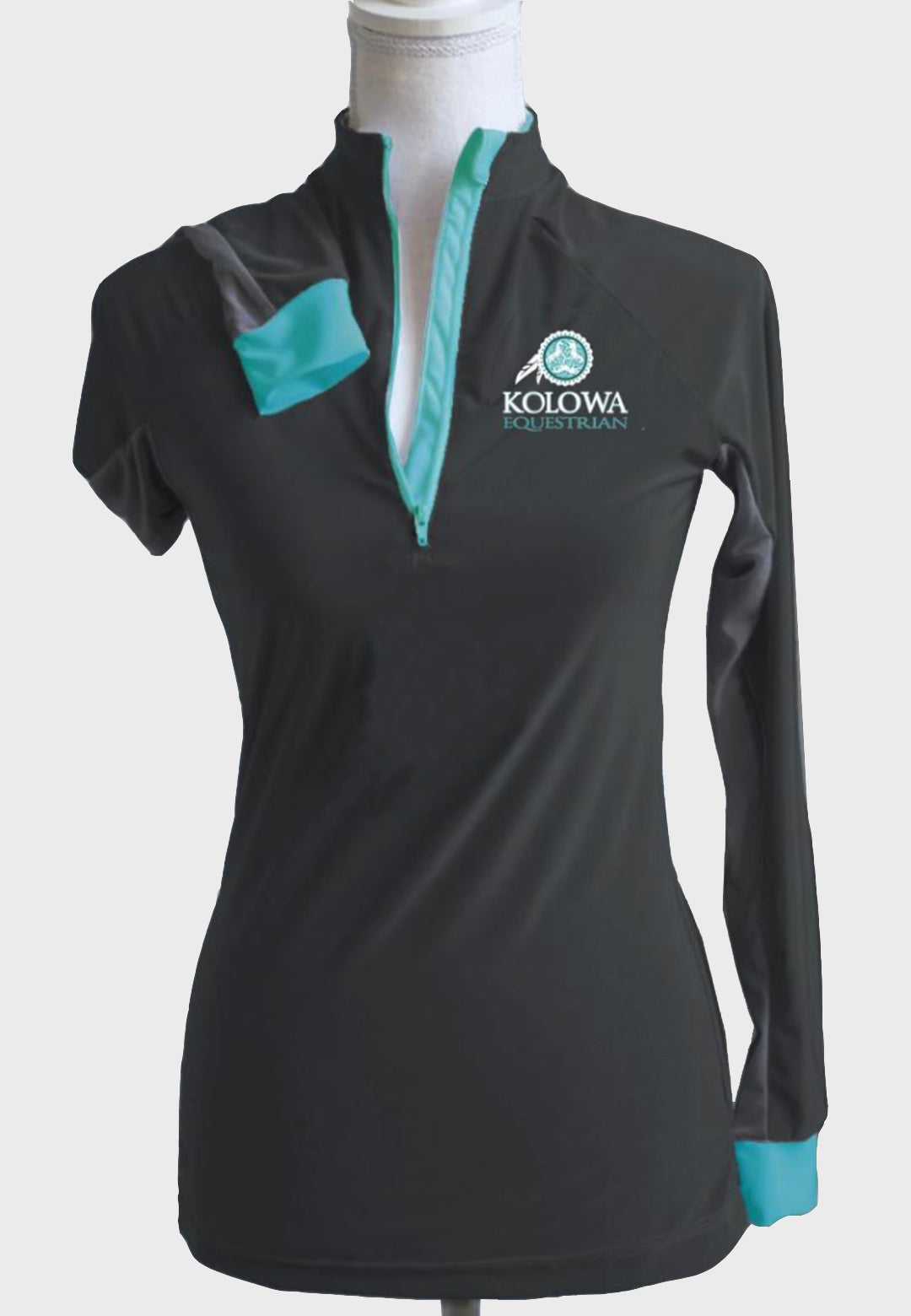 Kolowa Stables Adult Black Custom Sun Shirt