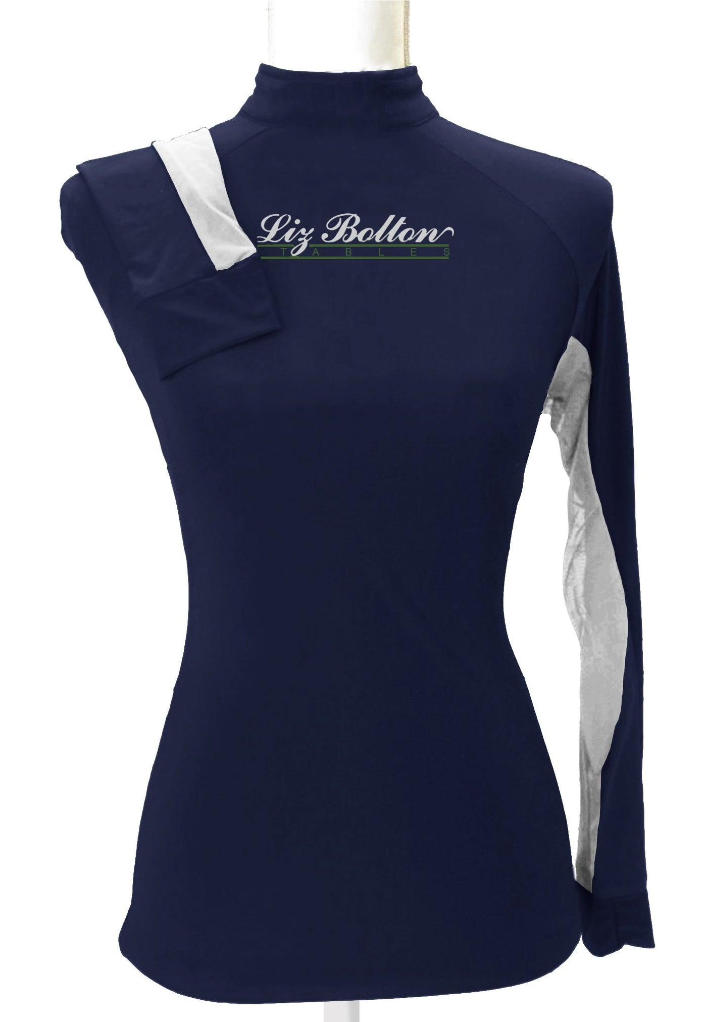 Liz Bolton Stables Custom Sun Shirt - Navy with White Accents      Adult + Youth Sizes