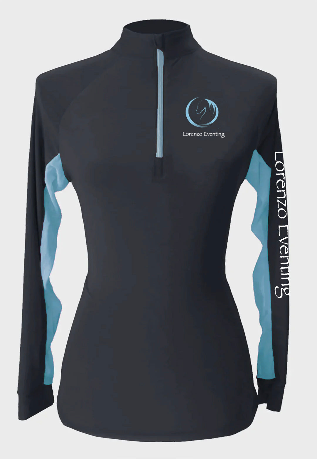 Lorenzo Eventing Custom Long-Sleeve Black Sun Shirt, Adult + Youth Sizes