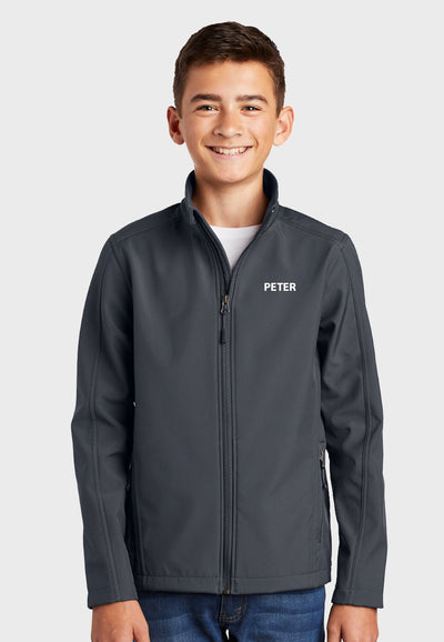 Marsh Creek Meadows Equestrian Port Authority® Youth Core Grey Soft Shell Jacket