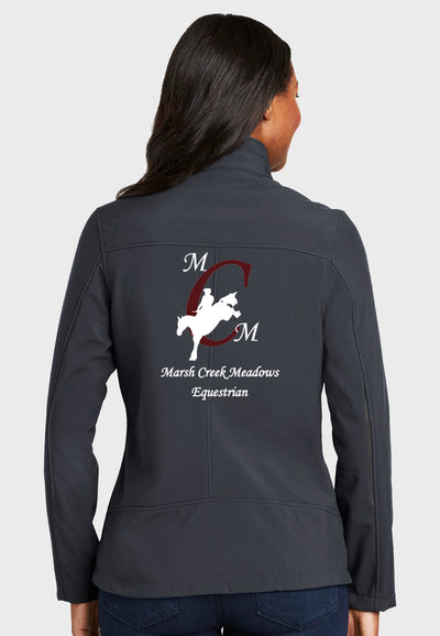Marsh Creek Meadows Equestrian Port Authority® Ladies Welded Grey Soft Shell Jacket