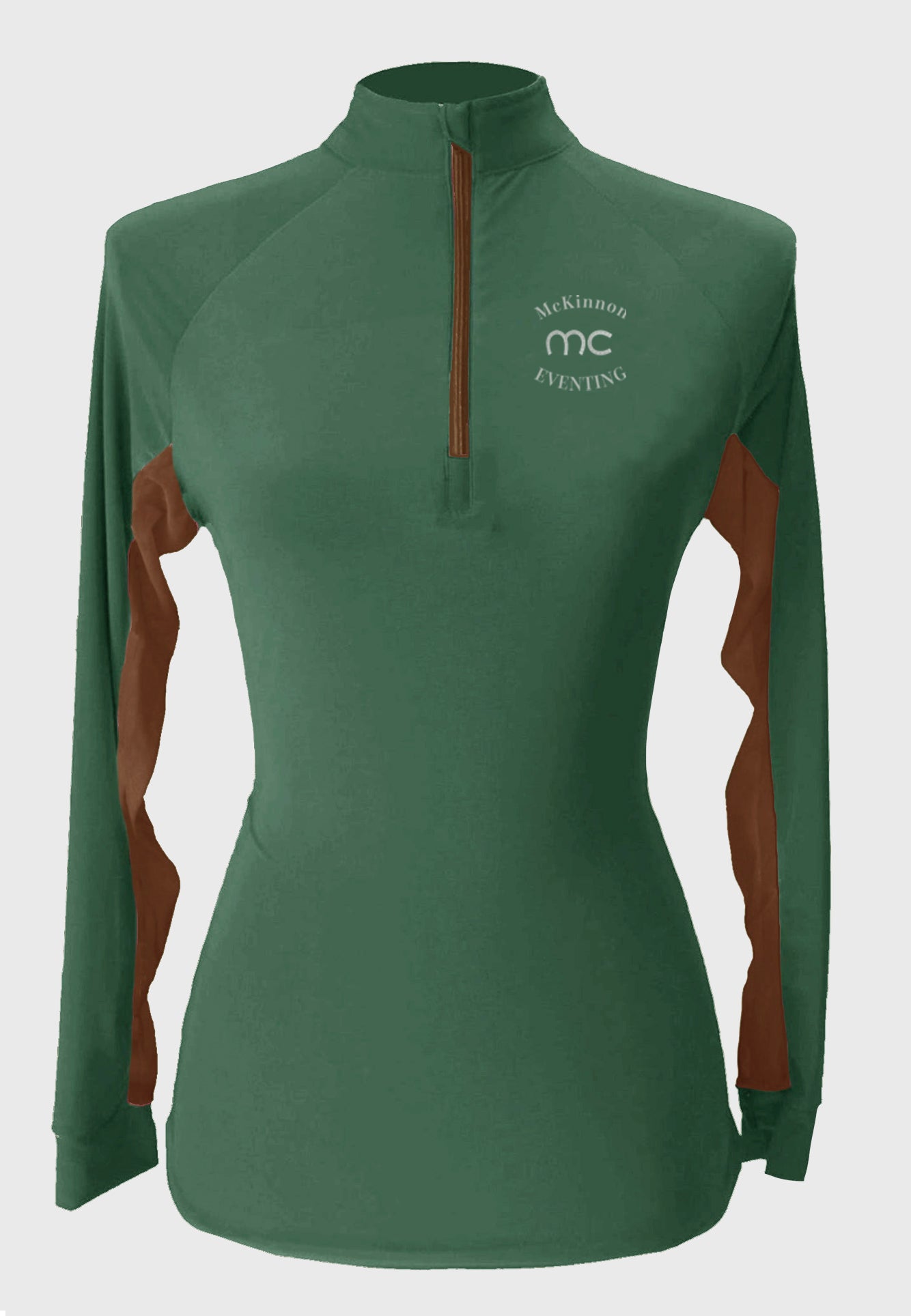 MC Eventing Hunter Custom Sun Shirt with Brown Accents - Adult and Youth Sizes