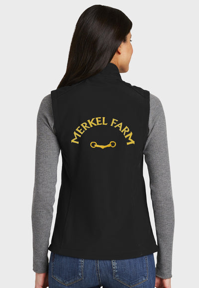 Merkel Farm Equestrian Center Port Authority® Ladies + Mens Core Soft Shell Vest - Black