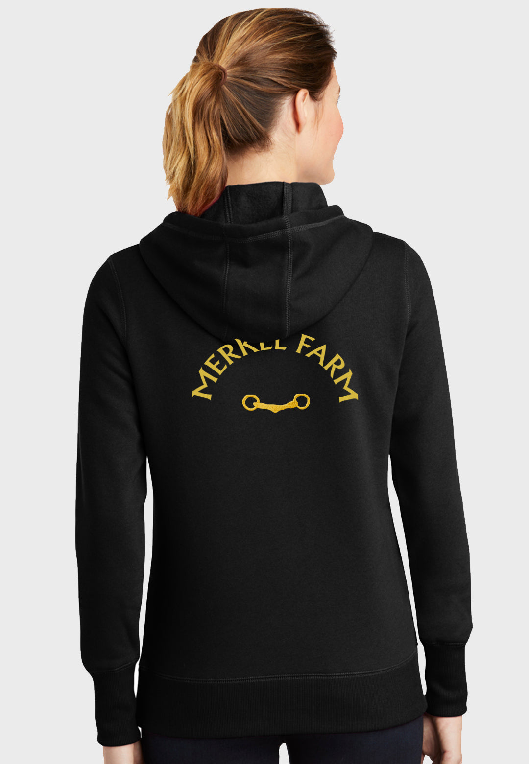 Merkel Farm Equestrian Center Sport-Tek® Ladies Pullover Hooded Sweatshirt - Black
