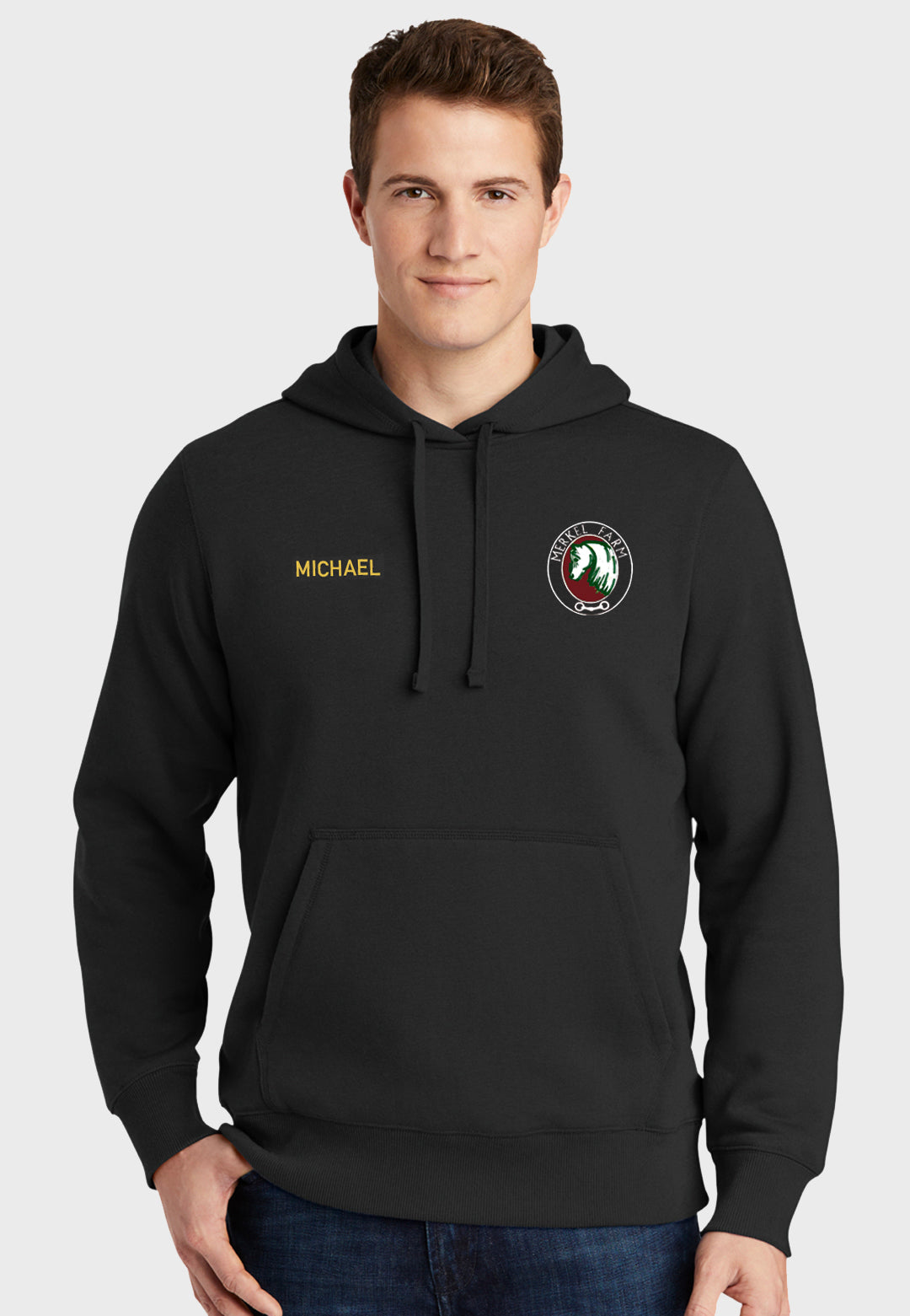 Merkel Farm Equestrian Center Sport-Tek®  Mens Hooded Sweatshirt - Black