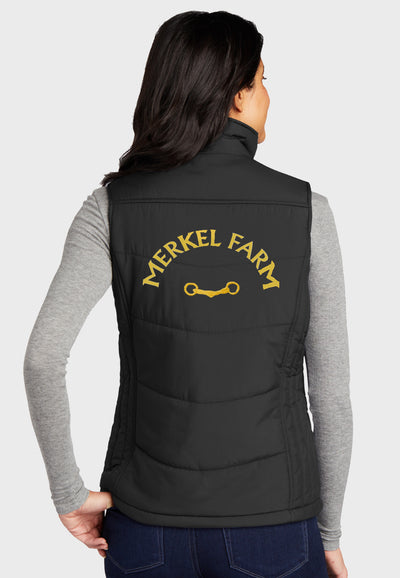 Merkel Farm Equestrian Center Port Authority® Ladies Puffy Vest - Black