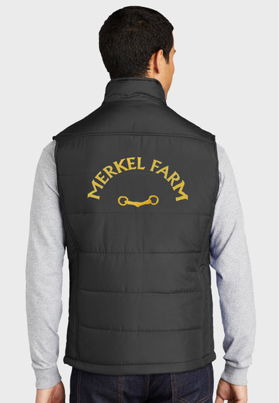 Merkel Farm Equestrian Center Port Authority® Mens Puffy Vest - Black