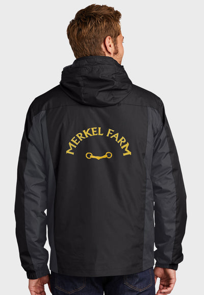 Merkel Farm Equestrian Center Port Authority® Mens Colorblock 3-in-1 Jacket - Black
