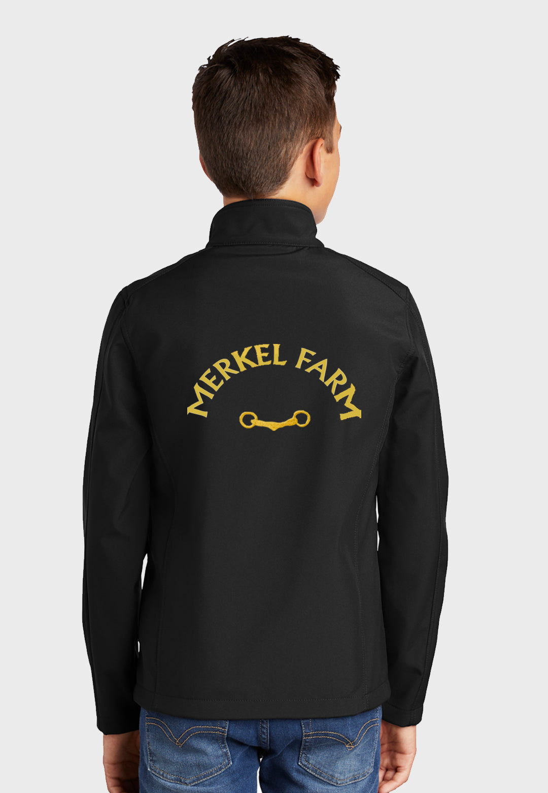 Merkel Farm Equestrian Center Port Authority® Youth Core Soft Shell Jacket - Black