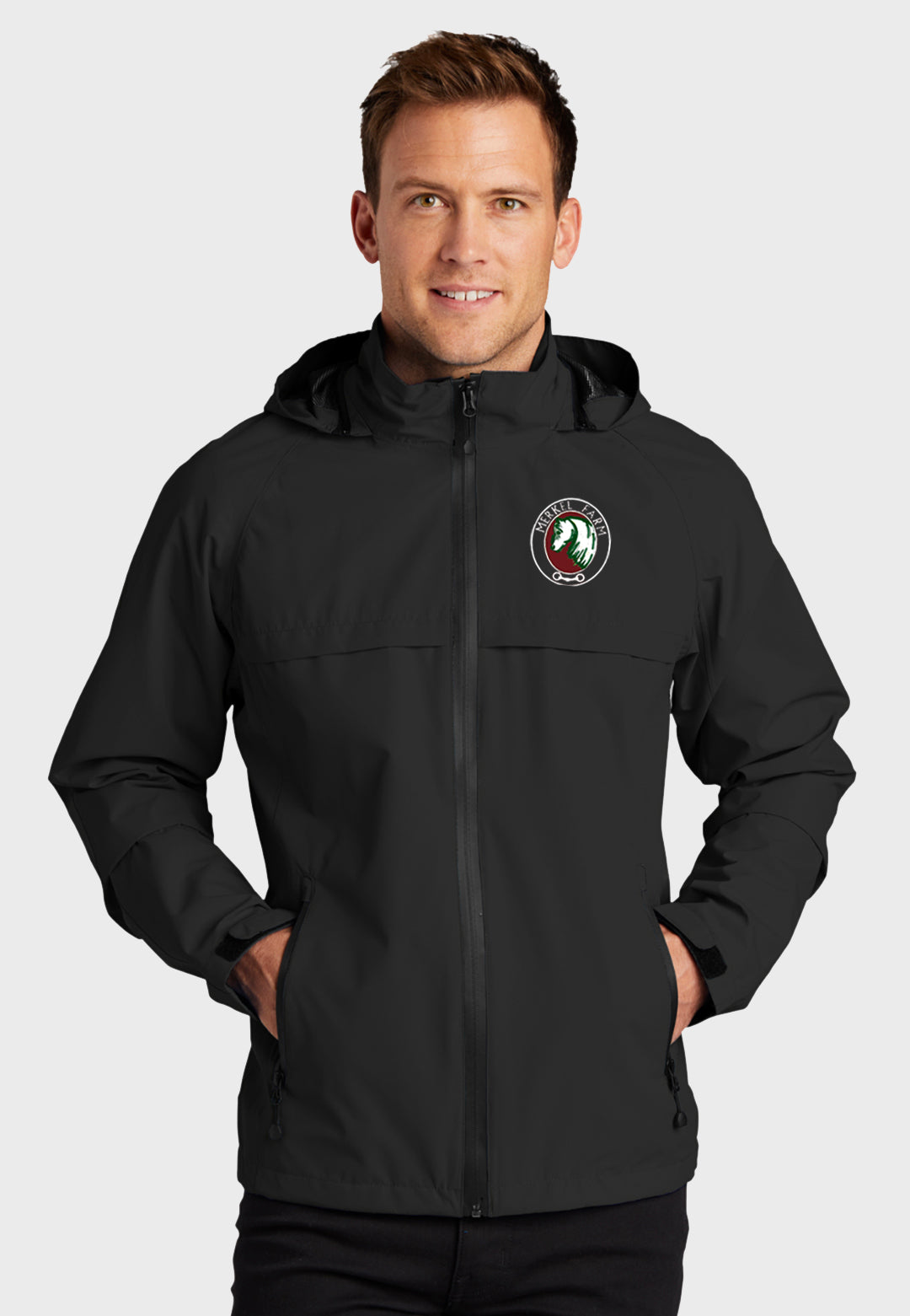 Merkel Farm Equestrian Center Port Authority® Mens + Ladies Torrent Waterproof Jacket - Black