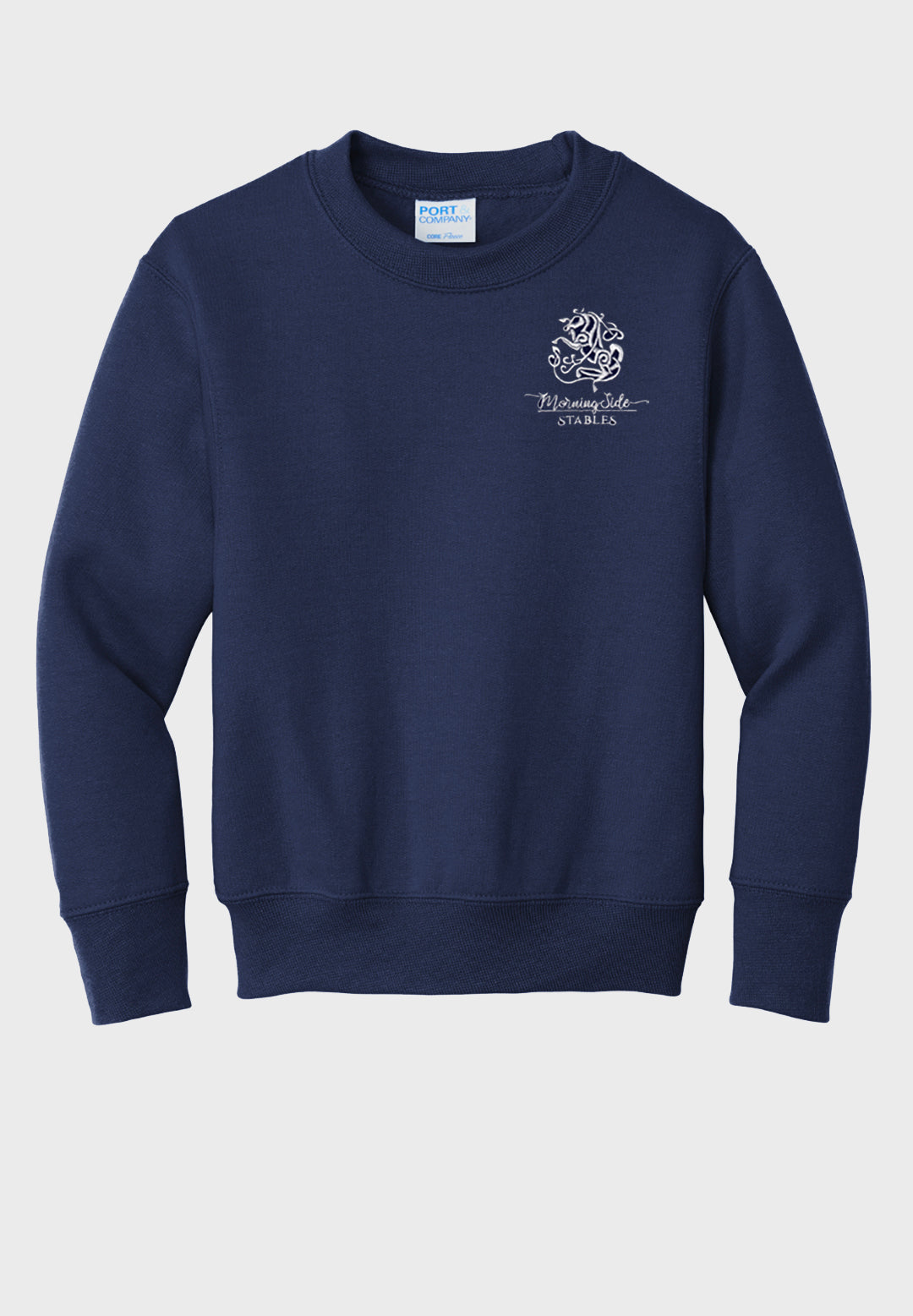 Morning Side Stables Port & Company® Youth Core Fleece Crewneck Sweatshirt - Navy