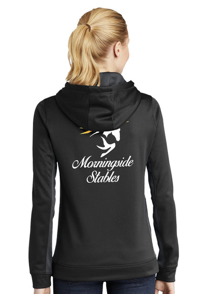 Morningside Stables Sport-Tek® Ladies Fleece Colorblock Hooded Pullover