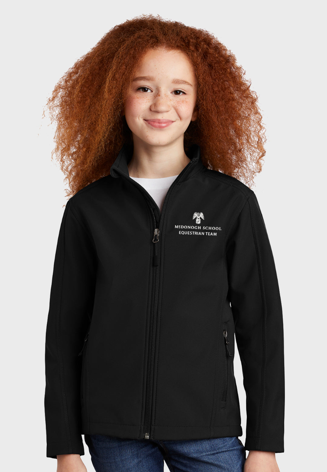 McDonogh Equestrian Team Port Authority® Youth Core Soft Shell Jacket - Black