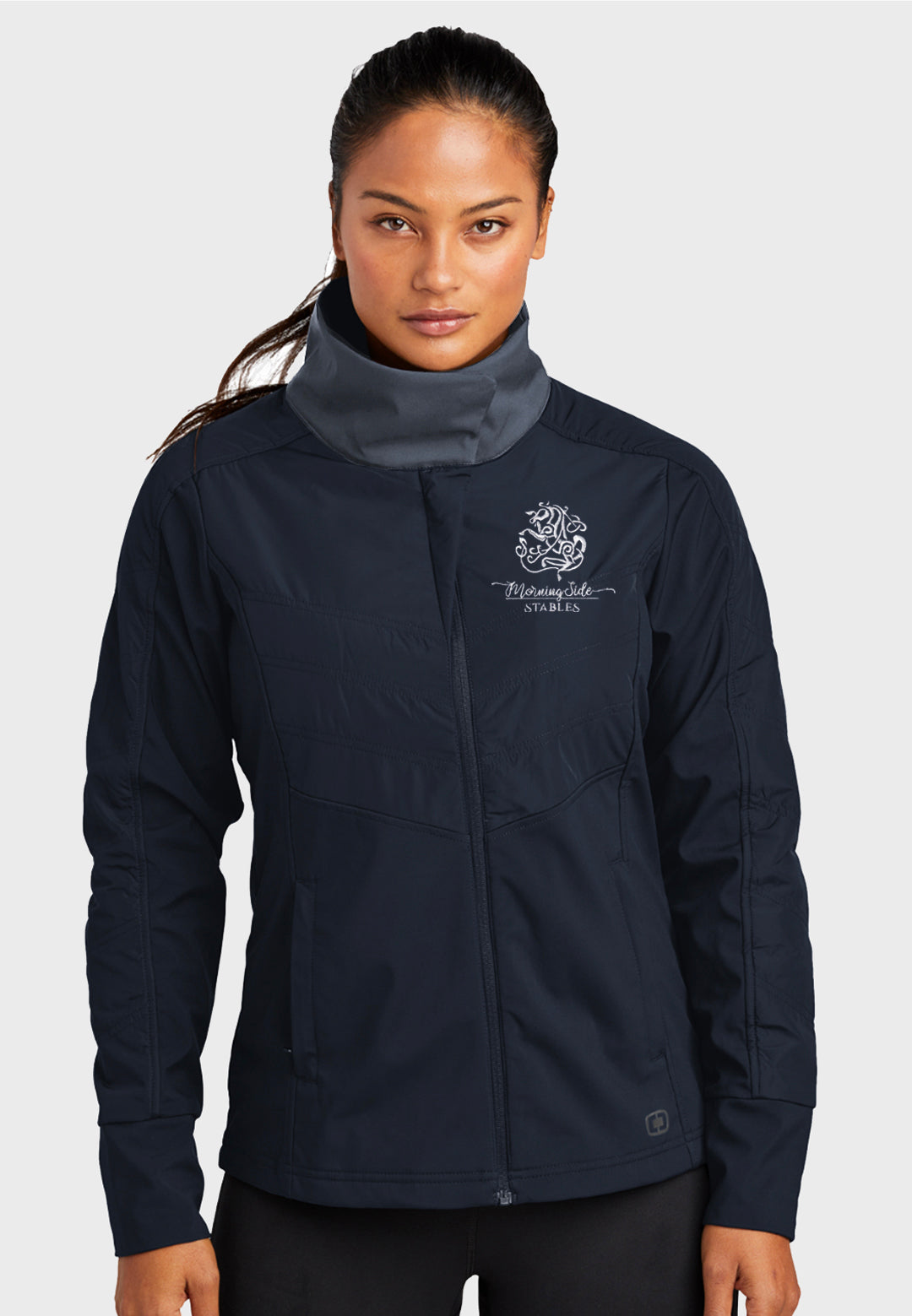 Morning Side Stables OGIO® Ladies Navy Brink Soft Shell