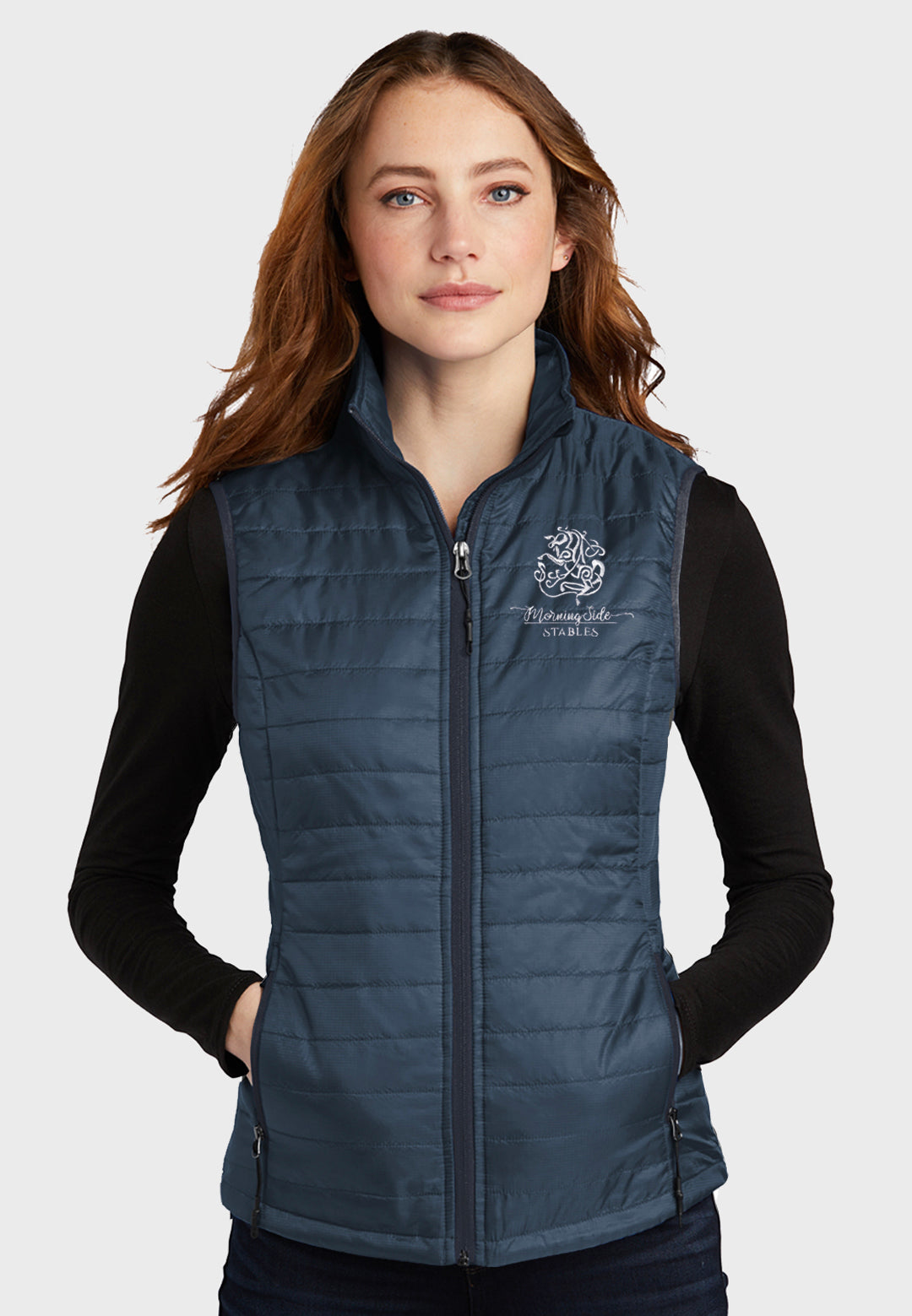 Morning Side Stables Port Authority® Ladies Packable Down Vest - 2 Color Options