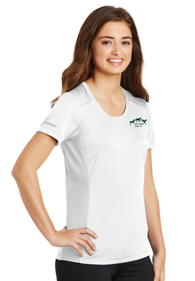 Power Track Eventing Sport-Tek® Ladies PosiCharge® Competitor™ Tee - White