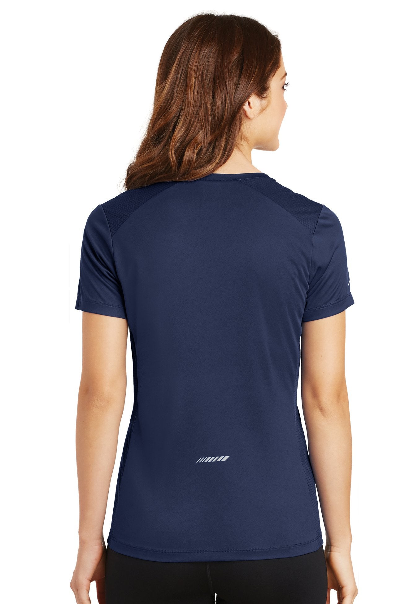 Power Track Eventing Sport-Tek® Ladies PosiCharge® Competitor™ Tee - Navy