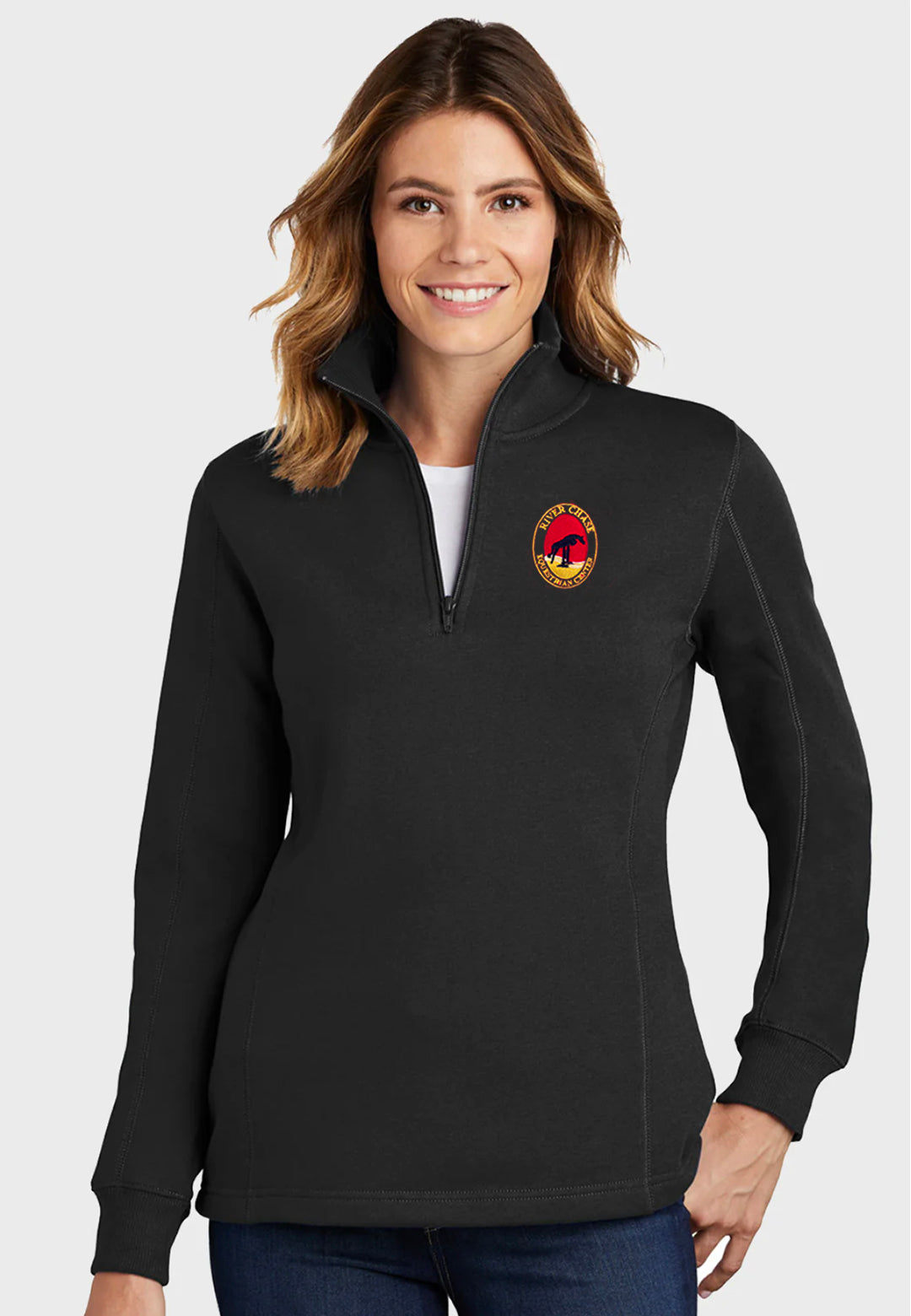 River Chase Equestrian Center Sport-Tek® 1/4-Zip Sweatshirt - Ladies/Mens Sizes, Black