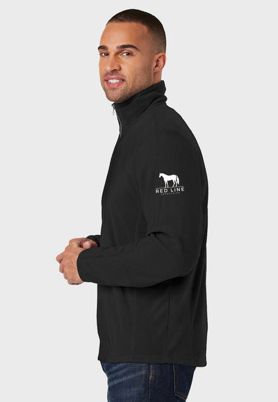 Red Line Equestrian Port Authority® Mens Microfleece 1/2 Zip Pullover - Black