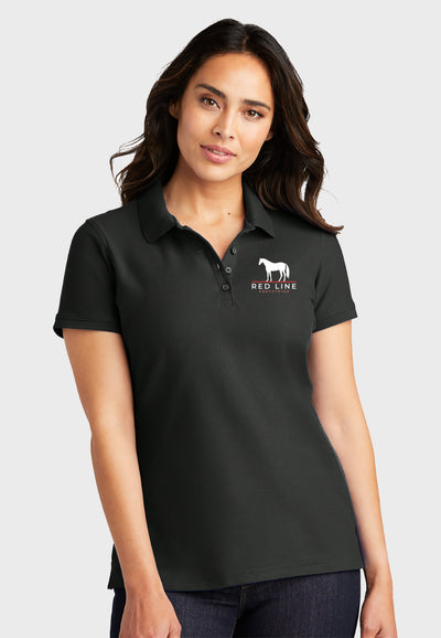 Red Line Equestrian Port Authority® Ladies + Youth Core Classic Pique Polo - Black