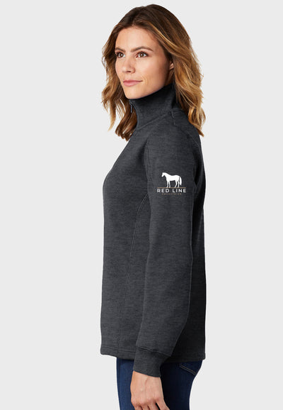 Red Line Equestrian Sport-Tek® Ladies 1/4-Zip Sweatshirt - Grey