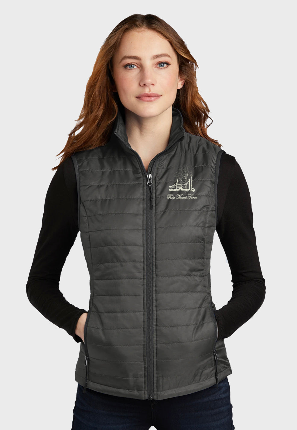 Rose Mount Farm Port Authority® Ladies Packable Down Vest - 2 Color Choices