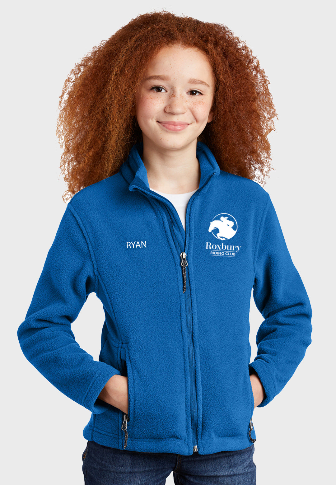 Roxbury Riding Club Port Authority® Youth Royal Blue Fleece Jacket