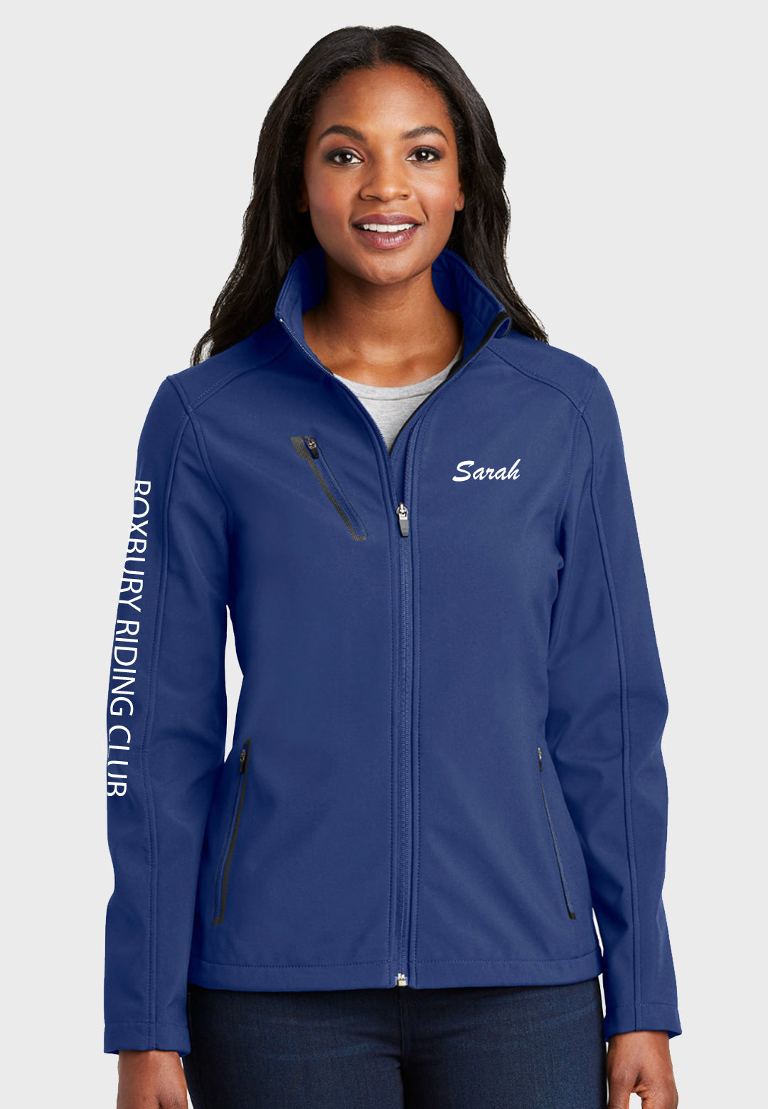 Roxbury Riding Club Port Authority® Ladies Blue Welded Soft Shell Jacket
