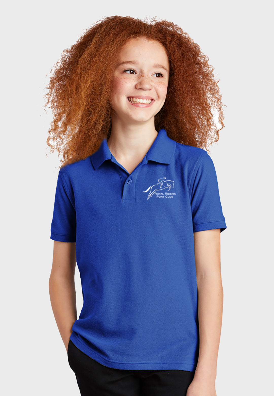 Royal Riders Pony Club Port Authority® Youth Classic Pique Polo - Royal