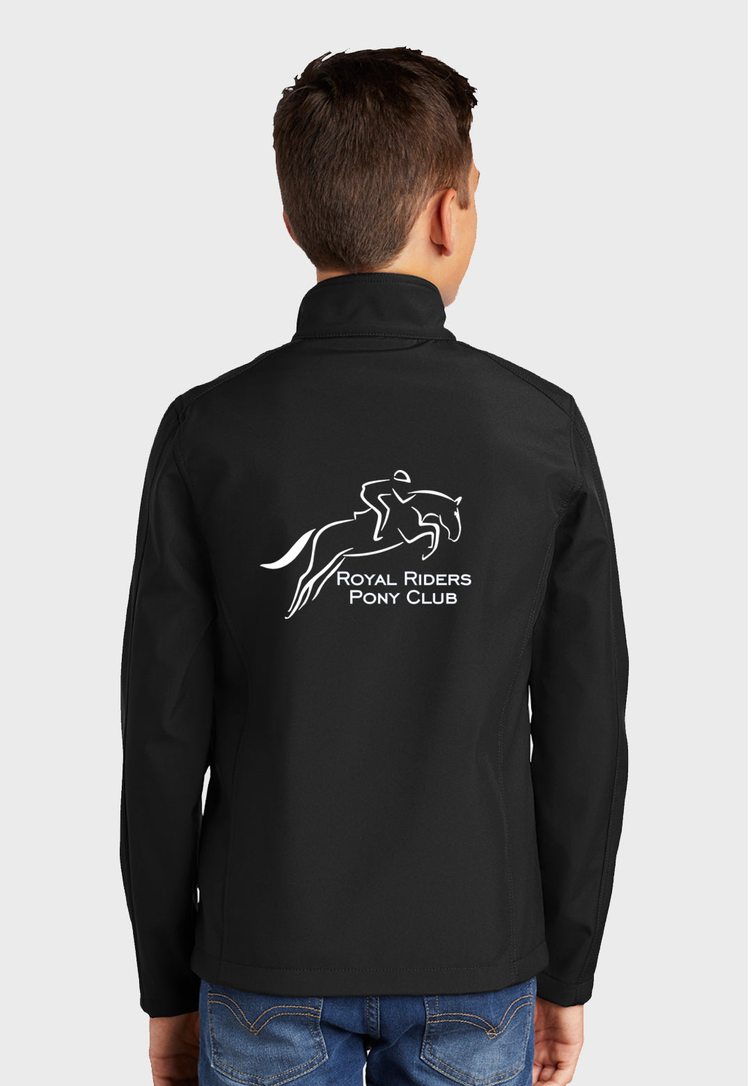 Royal Riders Pony Club Port Authority® Youth Core Soft Shell Jacket - Black