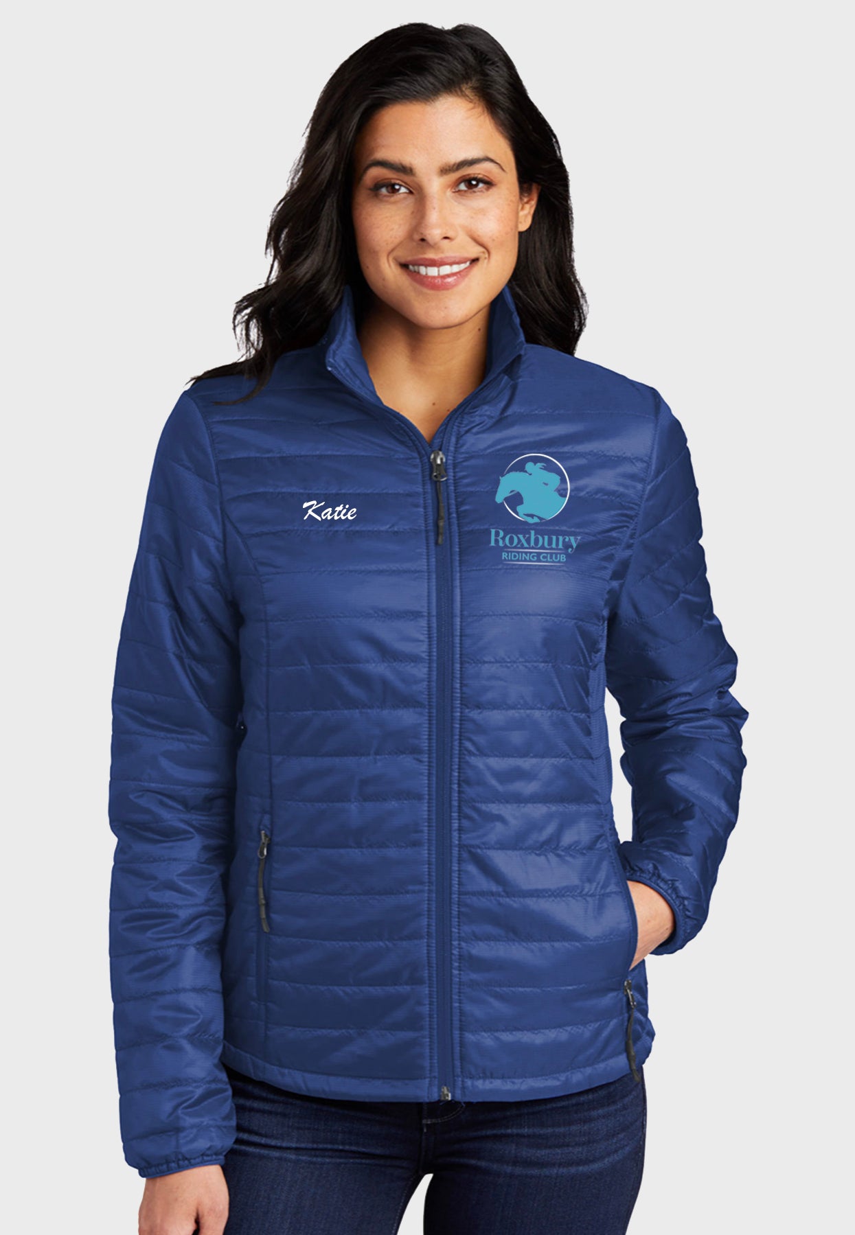 Roxbury Riding Club Port Authority® Ladies Packable Down Jacket -  Cobalt