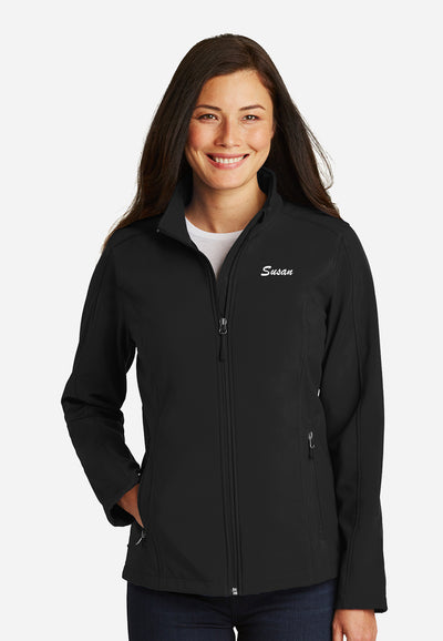 Sage Eventing Port Authority® Ladies + Youth Core Soft Shell Jacket - Black
